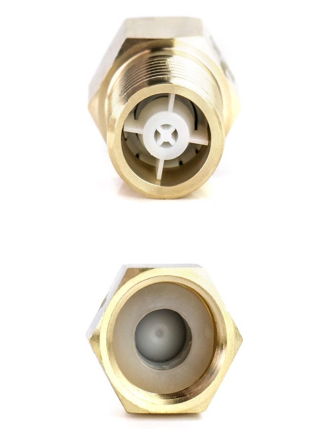 QWORK 2Pcs Brass One-way Check Valve, 1/2" Female to 1/2" Male Thread of Backflow Preventer - Image 4